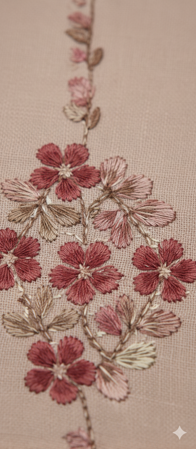 Elegant Embroidered Shawl for Women | Premium Warm Scarf | Floral Design