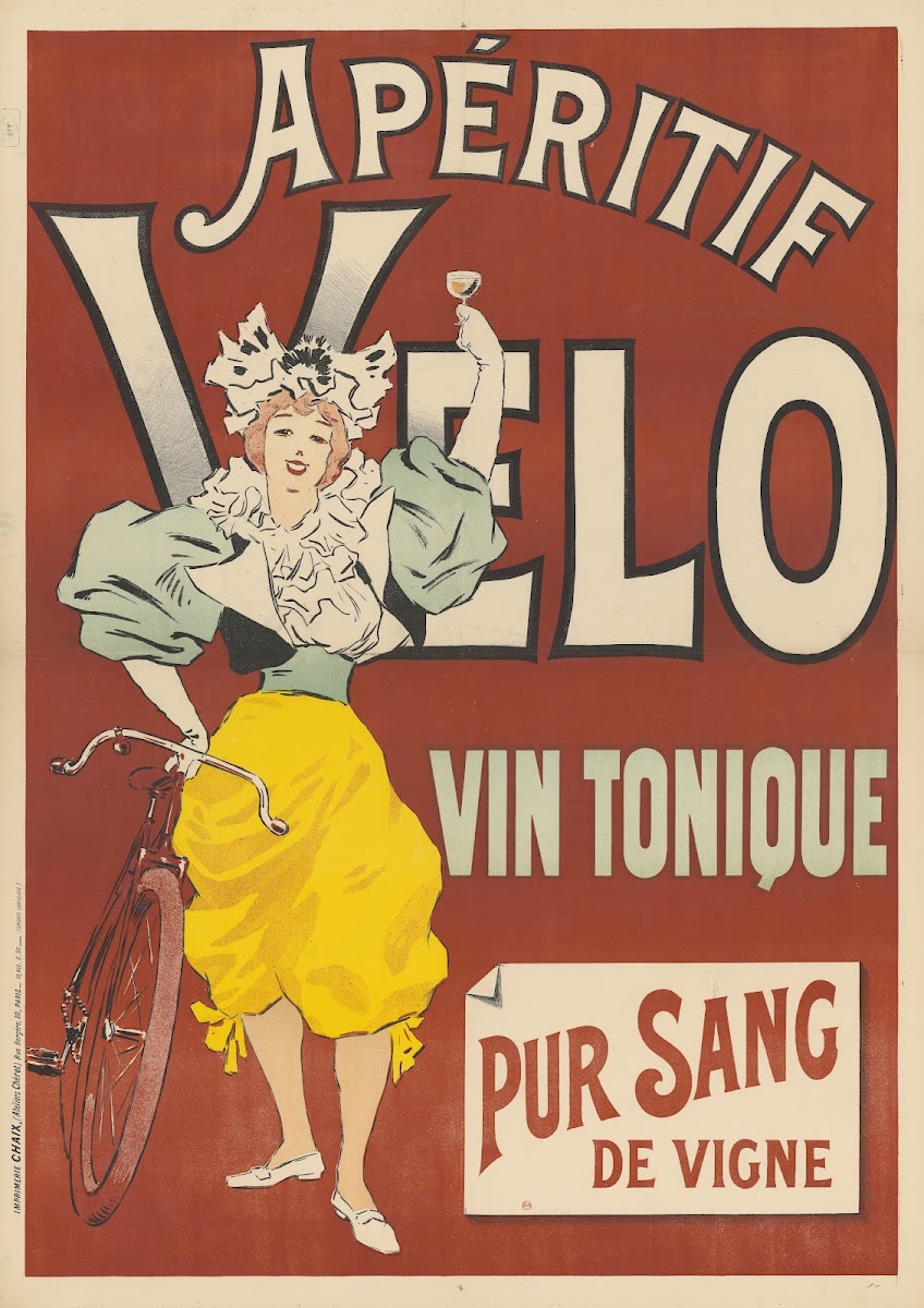 Apéritif Vélo Vin tonique Pur sang de vigne 1895
