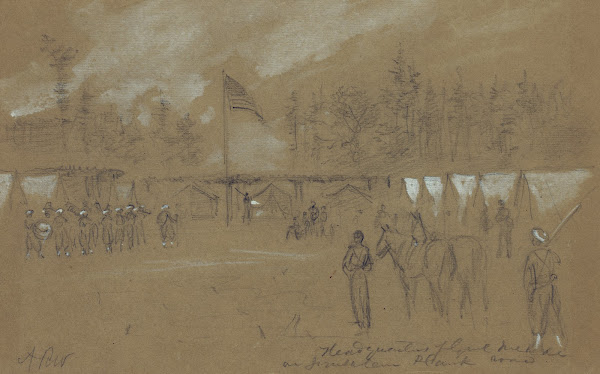 Headquarters of Genl Meade of Jerusalem Plank road 1864