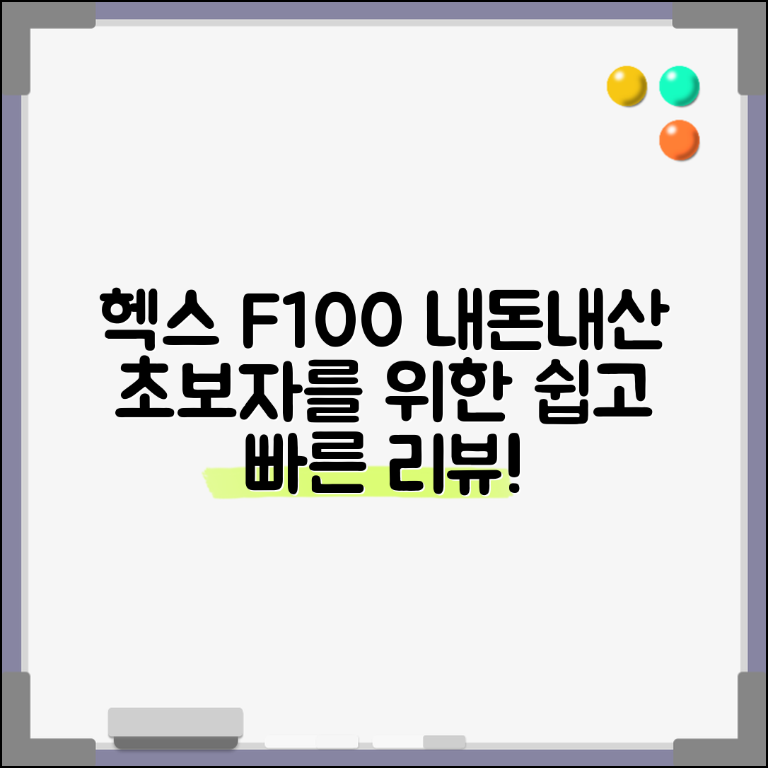 초보자도 쉽게 알아보는 헥스f100 내돈내산
