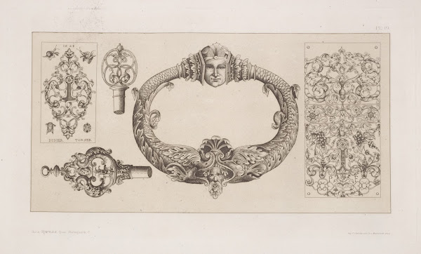 Designs for door knocker and key handles 1875 1890