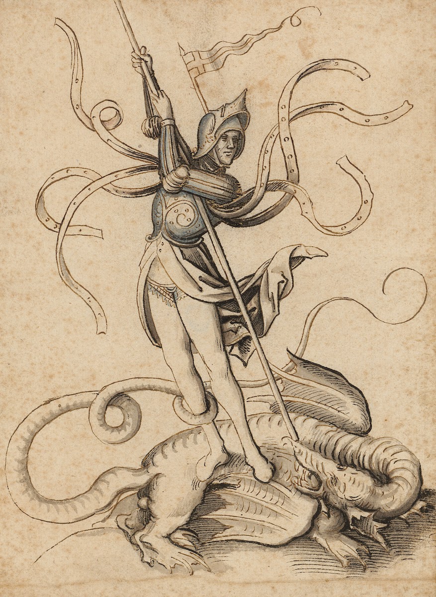 St George fighting the dragon 1500