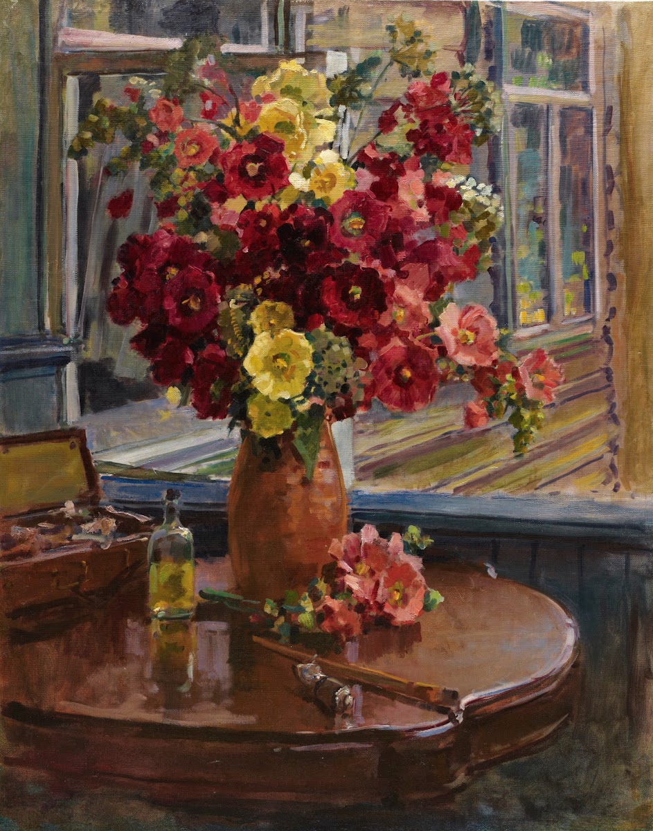 Still Life With Hollyhocks 1948