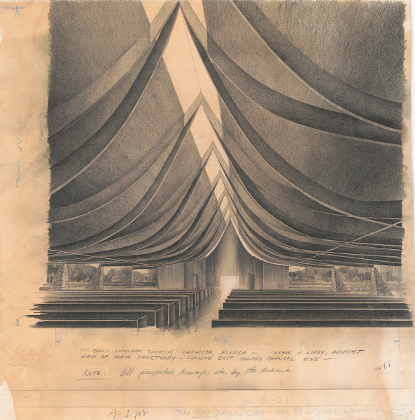 St Pauls Lutheran Church Sarasota Florida Main sanctuary 1959