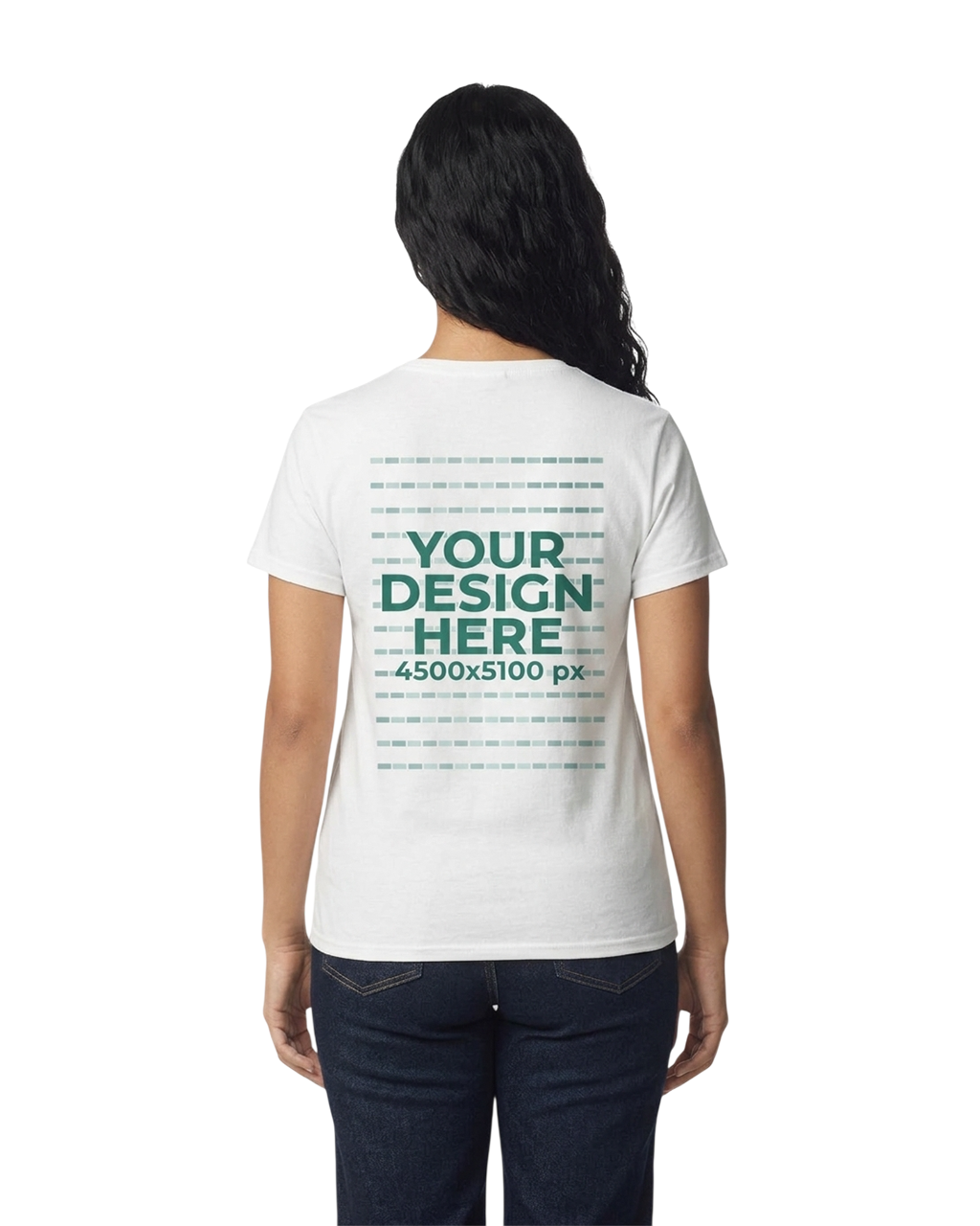 Gildan 5V00L (US) - Ladies' Heavy Cotton V-Neck T-Shirt (DTF)
