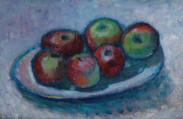 Teller Mit Äpfeln Äpfelstillleben 1932