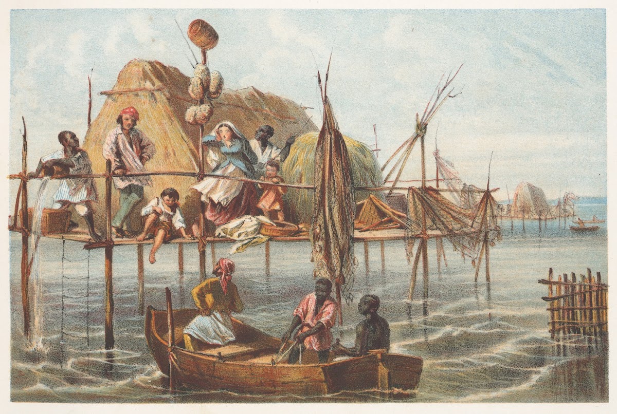 Vivienda de los pescadores de esponjas 1855