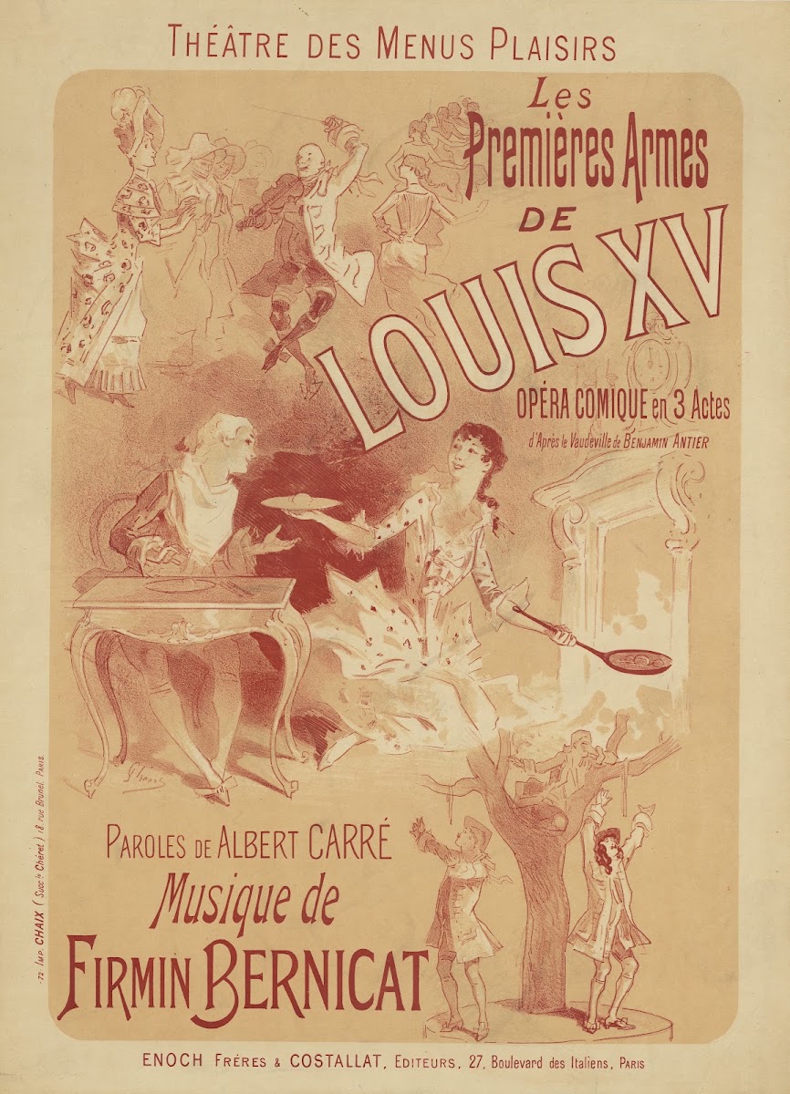 Théâtre des Menus Plaisirs Les premières armes de Louis XV Musique de Firmin Ber