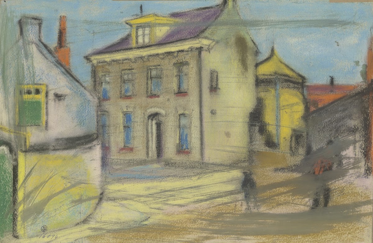 Straßenzug einer holländischen Stadt 1908