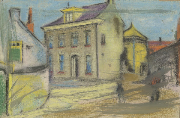 Straßenzug einer holländischen Stadt 1908