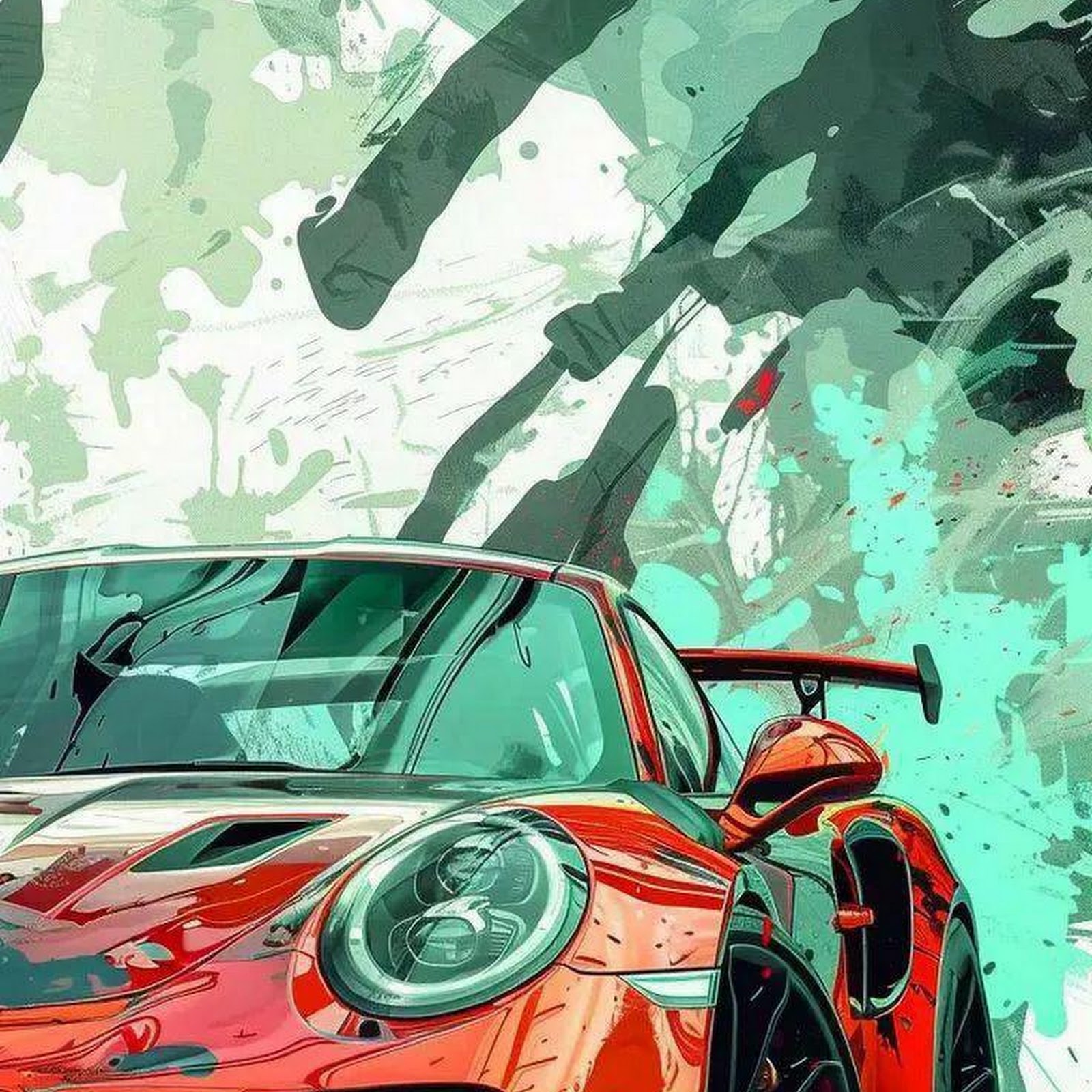 Download Red Porsche 911 GT2 RS iPhone