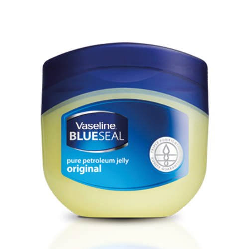 VASELINE BLEU SIMPLE EN VERRE