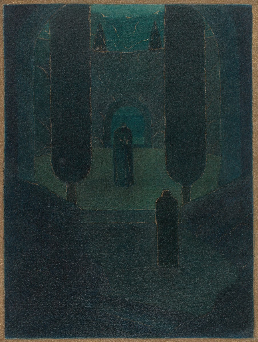 Cloaked Figures in a Dark Garden 191124