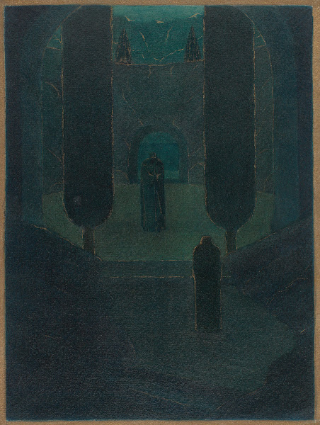 Cloaked Figures in a Dark Garden 191124