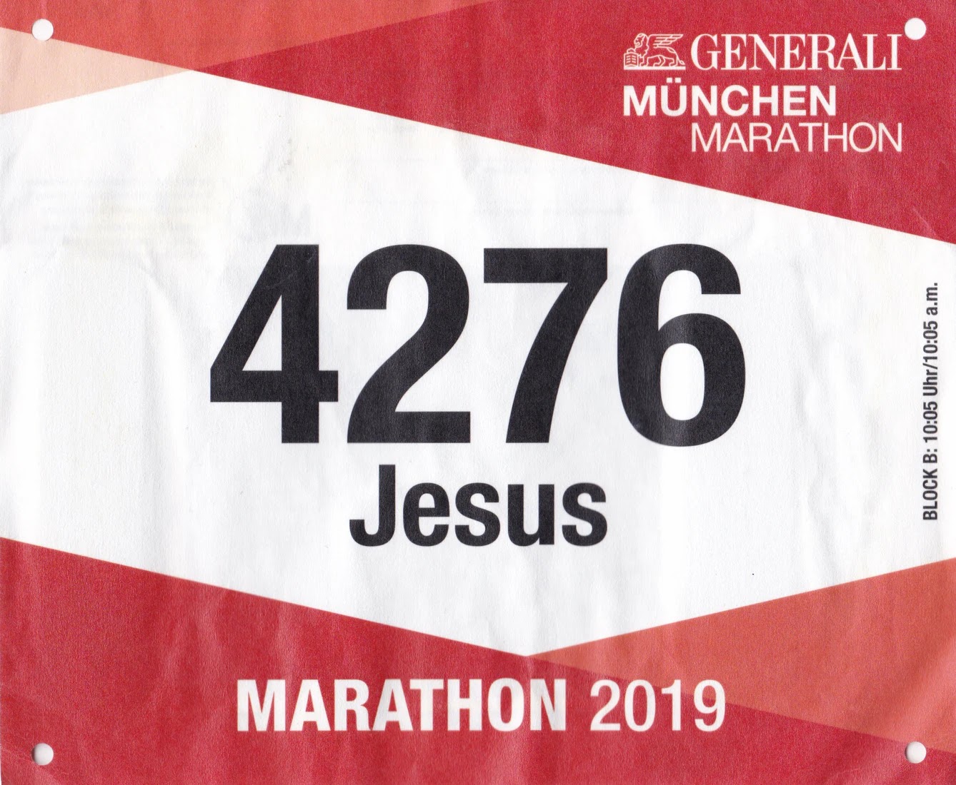 Dorsal de Munich Marathon