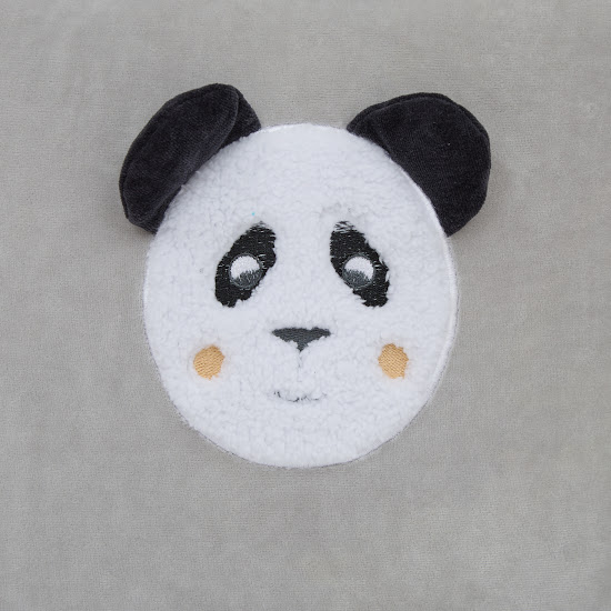 Бампер для детской кроватки Twins Panda 240 см серый