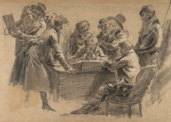 Group of Artists in Jean Baptiste Isabeys Studio