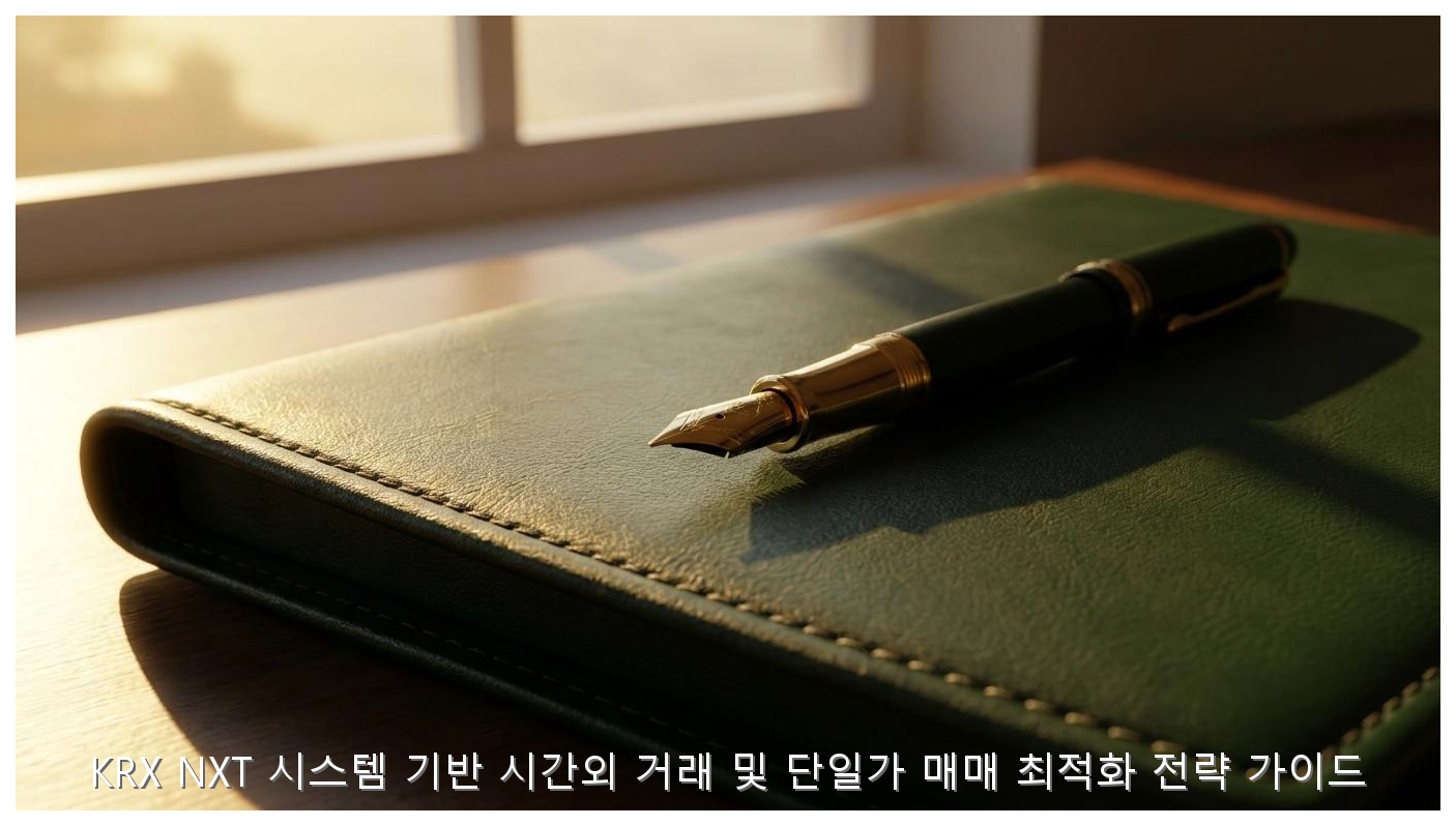 KRX NXT 시스템 기반 시간외 거래 및 단일가 매매 최적화 전략 가이드 핵심 안내 및 분석 인포그래픽 (5)