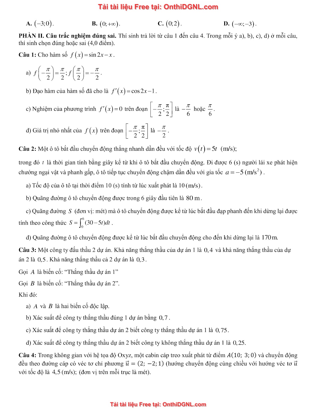 32 đề phát triển minh họa môn toán - có đáp án