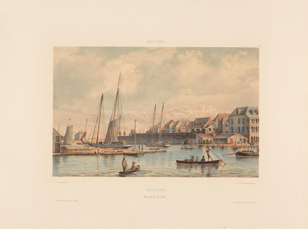 Curaçao Waaigat en stadswal 1860 1862