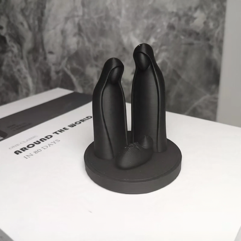 Nativity scene sculpture, 3D printed, plastic