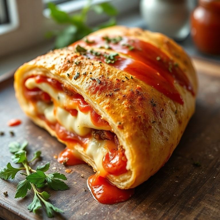 Easy Homemade Stromboli Recipe with Cheese and Salami – Quick & Family‑Friendly finished