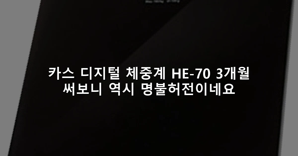 카스 디지털 체중계 HE-70 3개월 써보니 역시 명불허전이네요