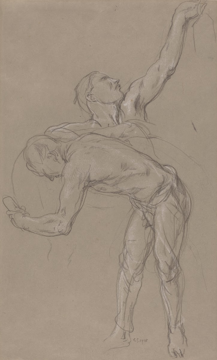 Two Male Figures  Study for The Good Samaritan 1918