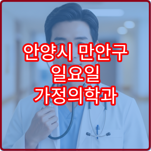 안양시 만안구 일요일 가정의학과 진료 병원 만성질환 상담 가능