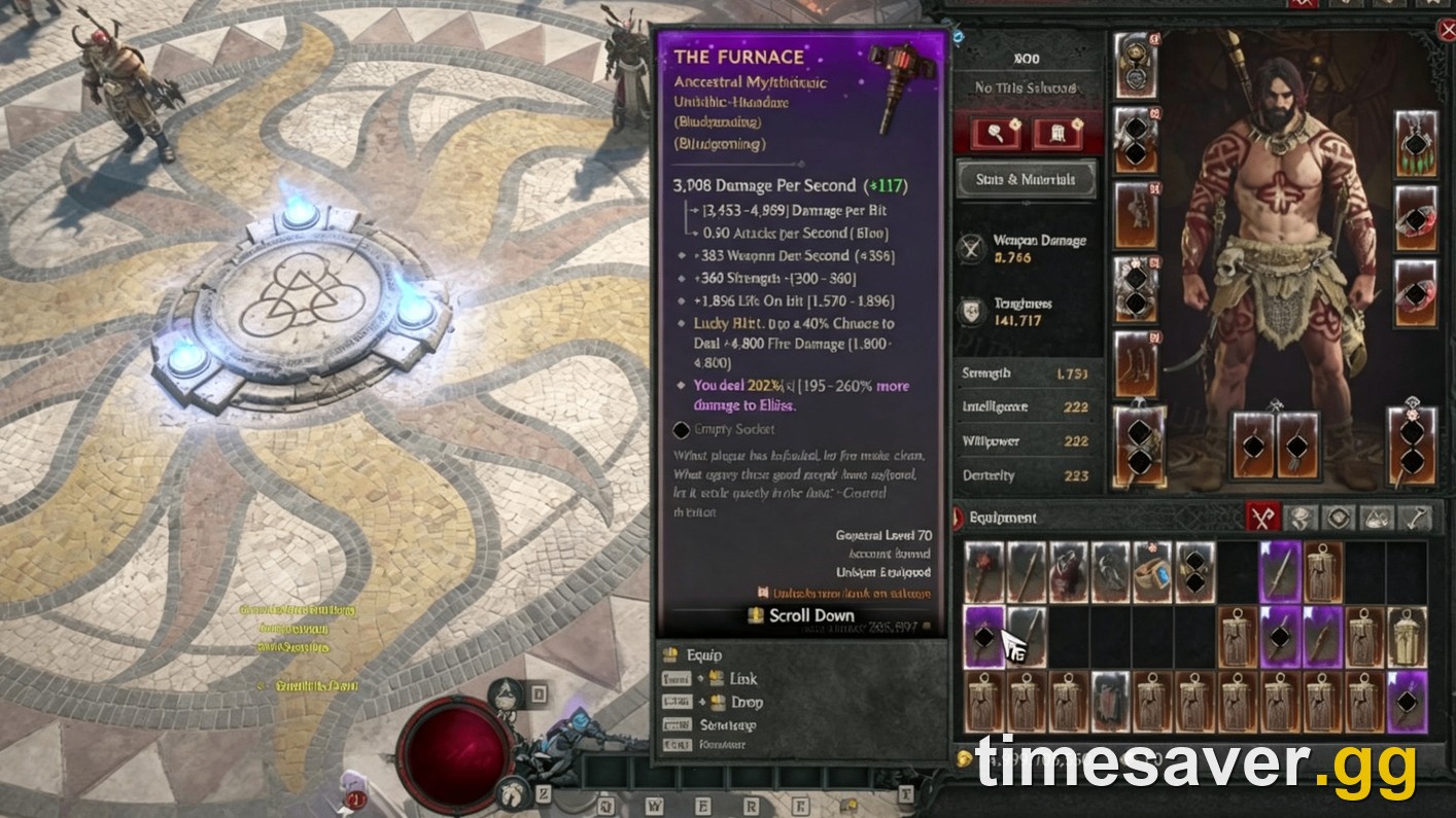 The Furnace Ancestral Mythic Iconic Legacy Unique in Diablo 4 Season 15 PTR