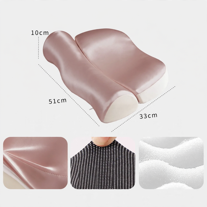 Memory foam neck support pillow, B-shape