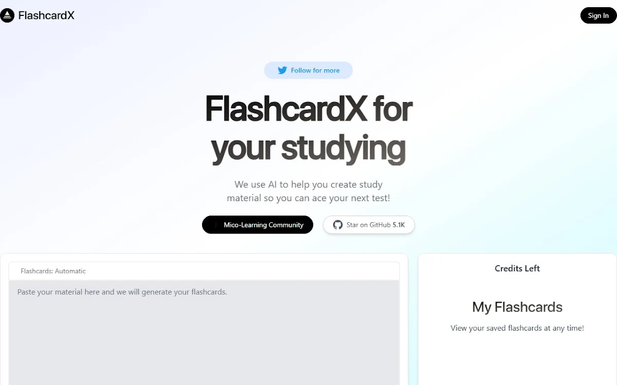 Captura de FlashcardX