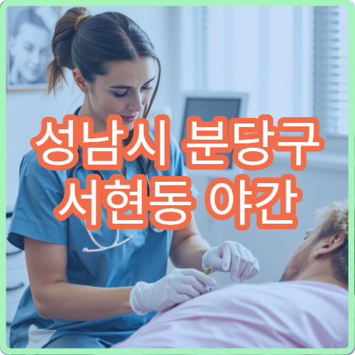 성남시 분당구 서현동 야간 이비인후과 진료 가능한 병원 귀코목 증상 안내