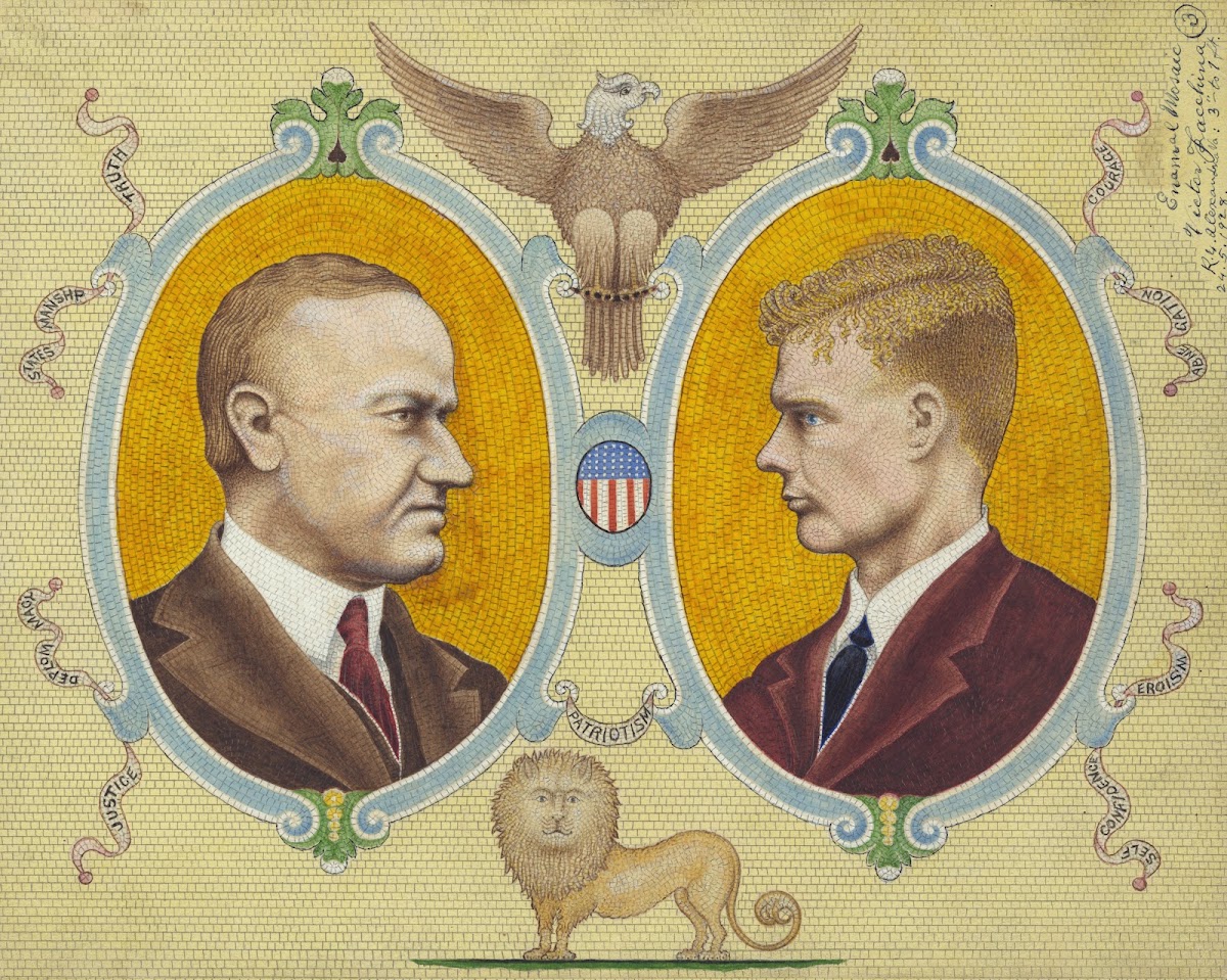 Calvin Coolidge and Charles Lindbergh 1928