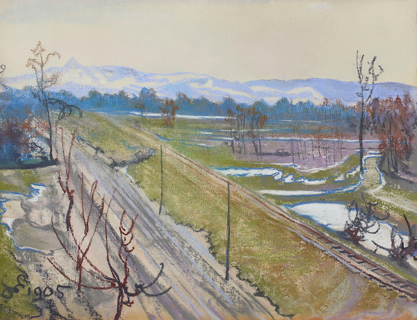 View from the window of the artists studio of Kościuszko Mound 1905