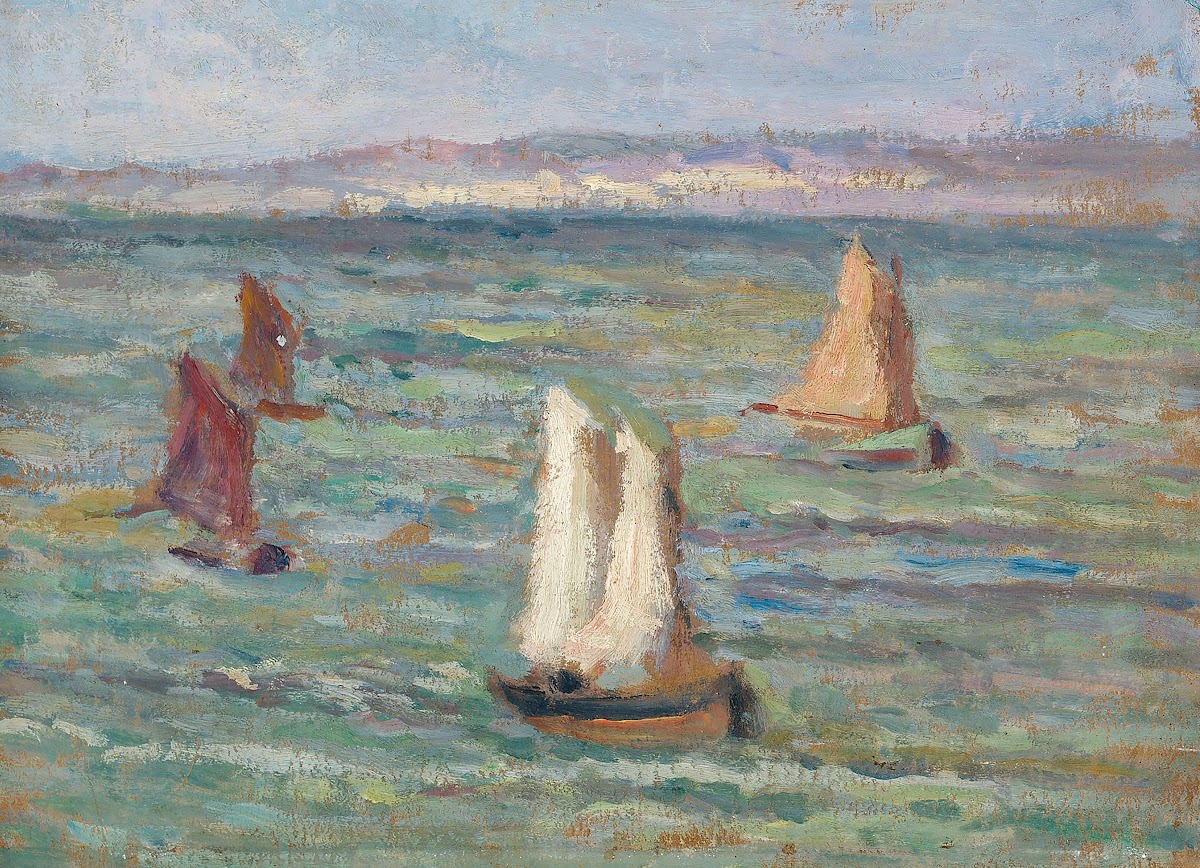 Bateaux aux environs dHonfleur 1928