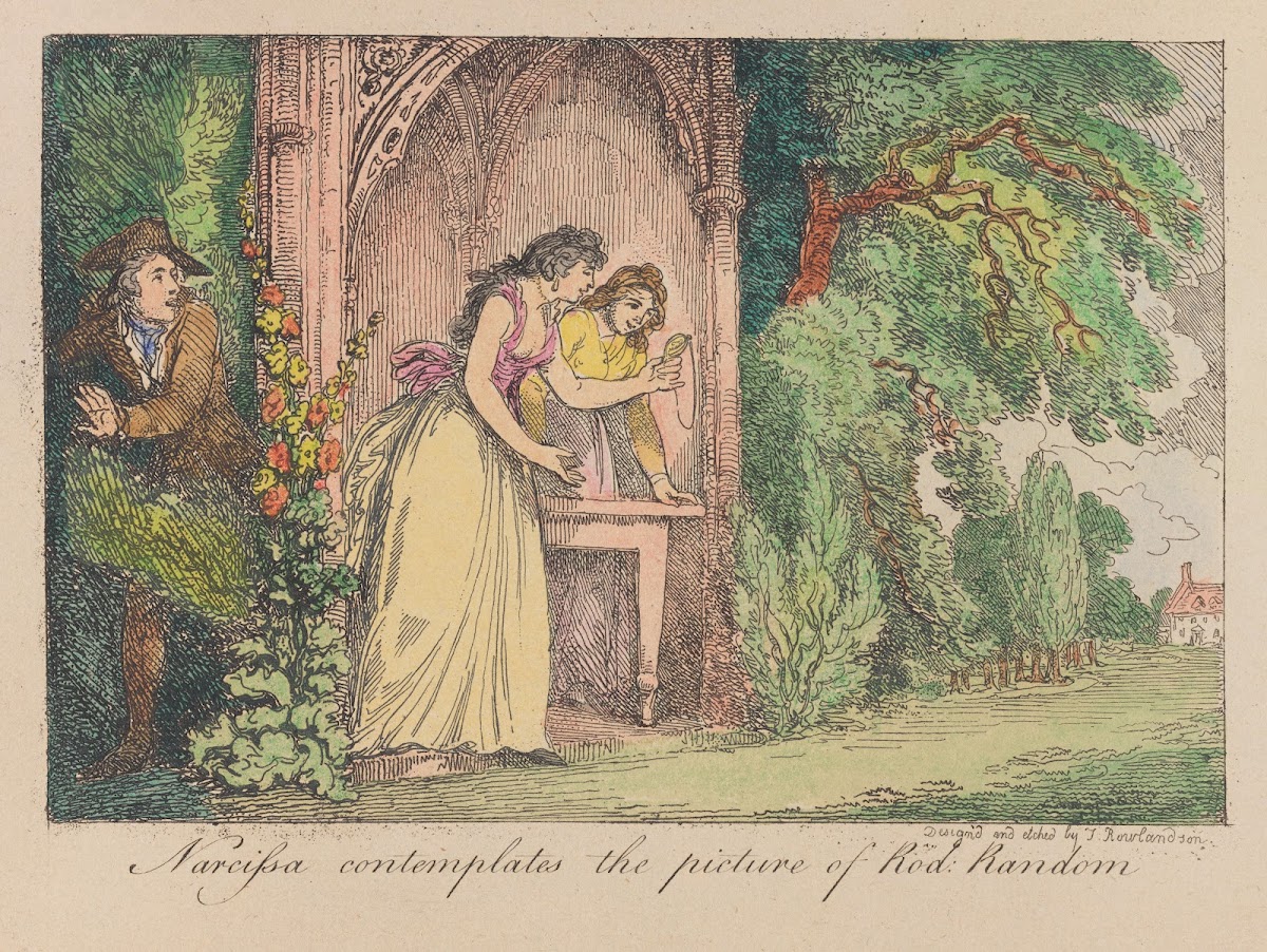 Narcissa contemplates the picture of Rod Random