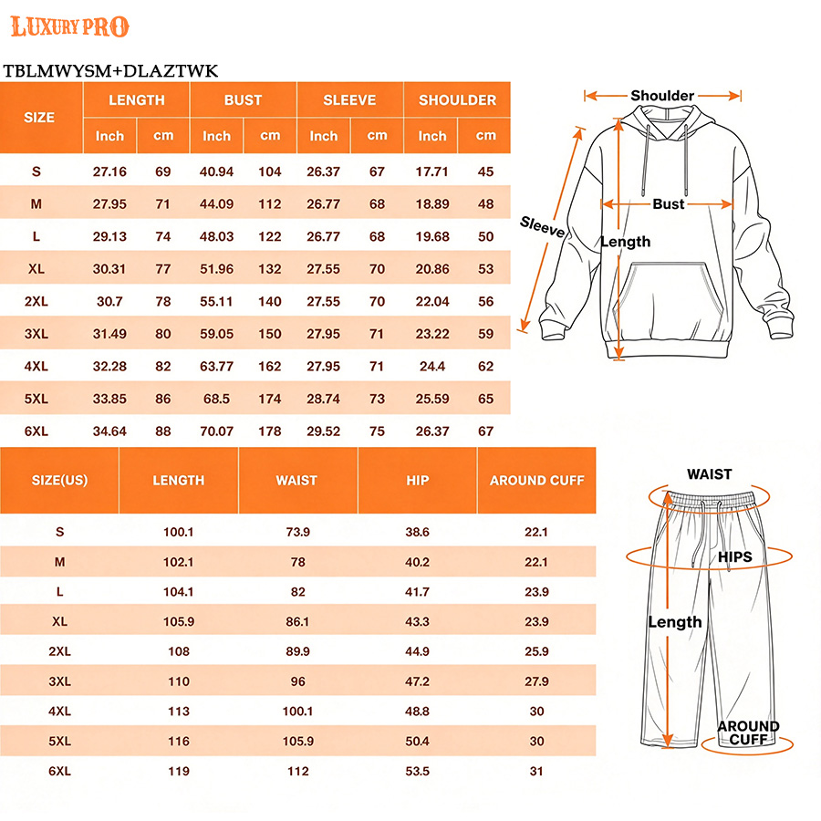 AOP Full Print Hoodie Double Hood + DLA Straight Sweatpants