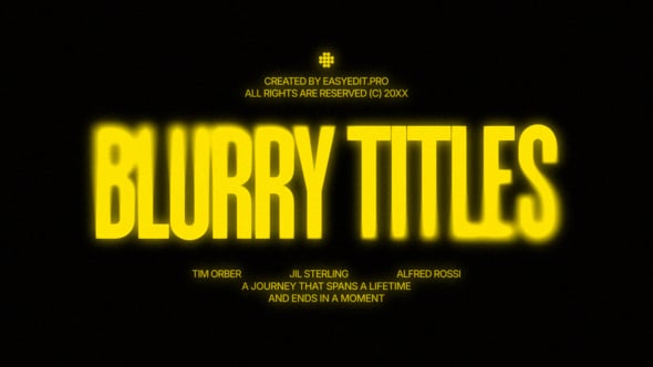 Blurry Titles | MOGRT Free Download – Envato Elements