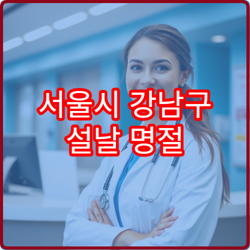 서울시 강남구 설날 명절 안과 연휴 진료 병원 결막염·안구건조증·시력저하 검사 가능