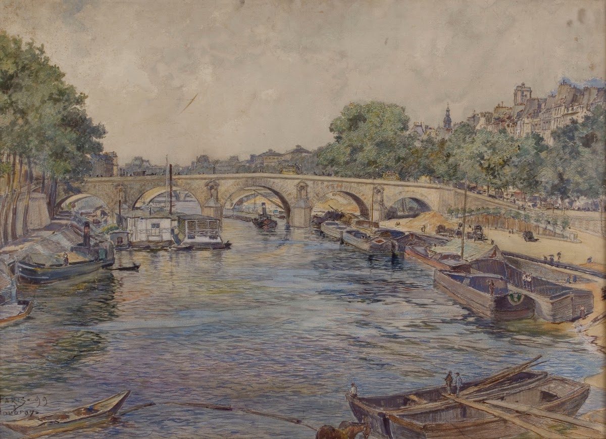 La Seine au pont Marie en 1899 1er arrondissement 1899
