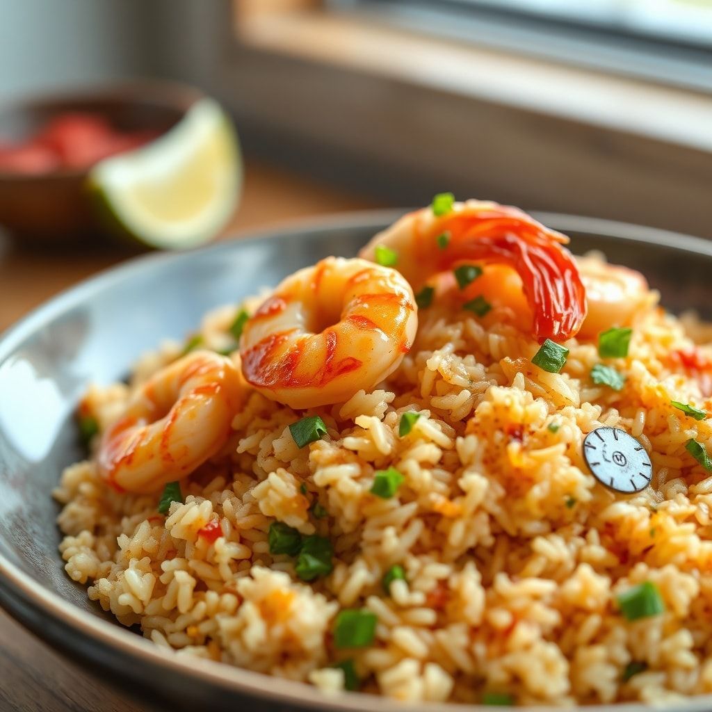 Easy Shrimp Fried Rice Recipe Ready in 30 Minutes (One-Pan Weeknight Dinner) finished