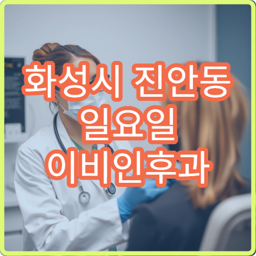 화성시 진안동 일요일 이비인후과 병원 안내 주말 이비인후과 찾기