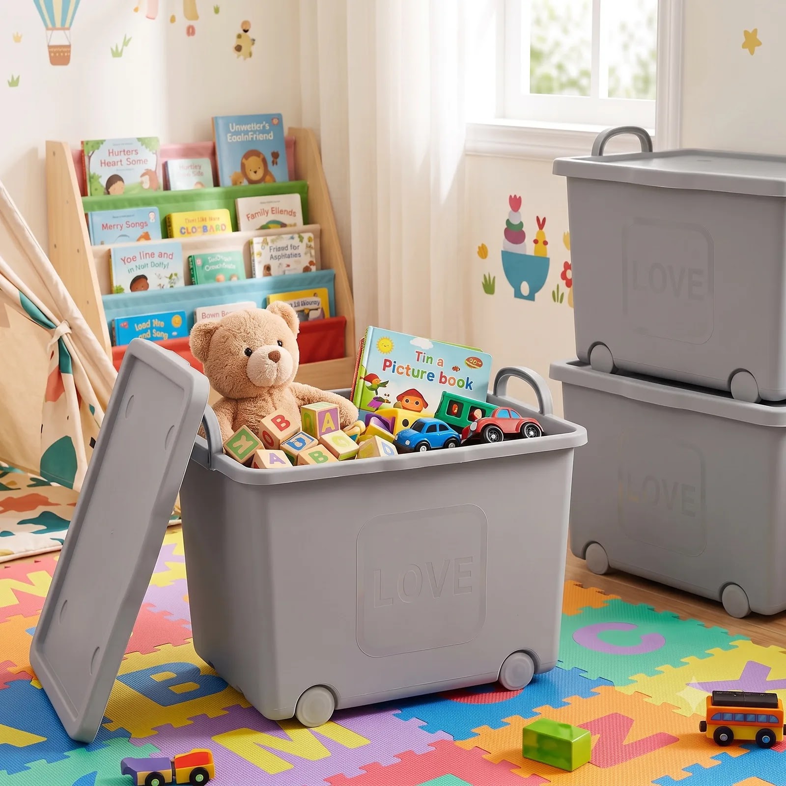 Caja Organizadora Con Ruedas 35l Love