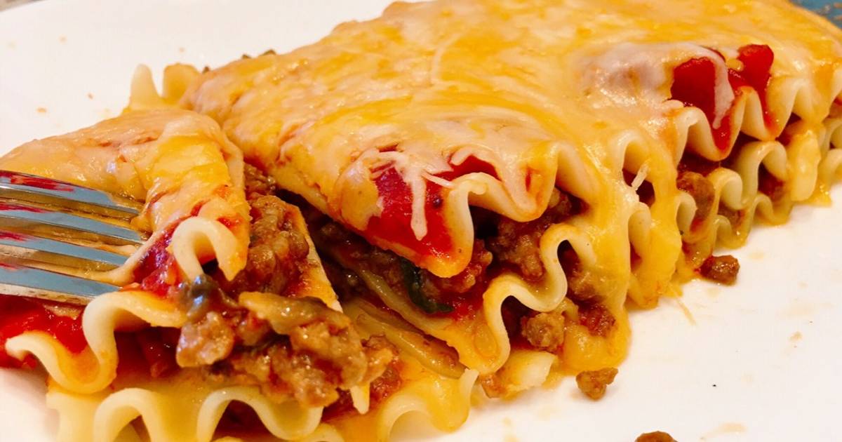 Lasagna sốt thịt bò ba lớp bằng chảo chống dính