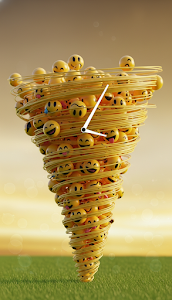 Abstract Tornado of Yellow 3D Smileys and Emoticons