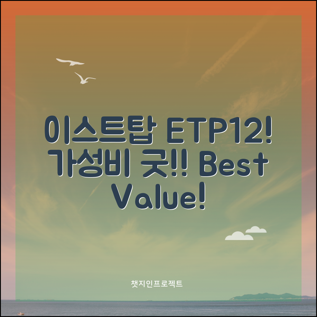 “이스트탑etp12, 가성비가 이렇게 좋다니!”