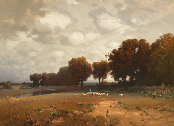 A Vast Landscape with Sheep