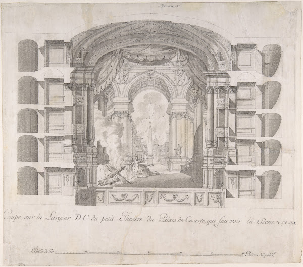 Transverse Section of the Small Theater at the Palace of Caserta with a View of
