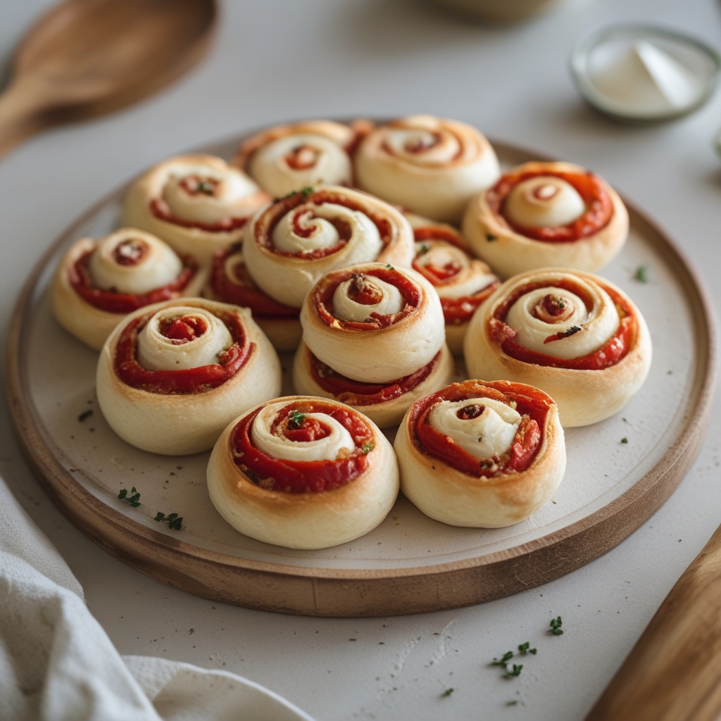 Sunrise Feta & Roasted Red Pepper Swirls with Herbs